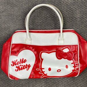 Vintage Hello Kitty Bag 2004 Sanrio Gym Duffle Tennis Red White Vinyl